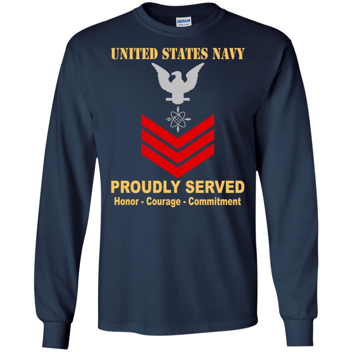 U.S Navy Data systems technician Navy DS E-6 Rating Badges Proudly Served T-Shirt For Men On Front-TShirt-Navy-Veterans Nation