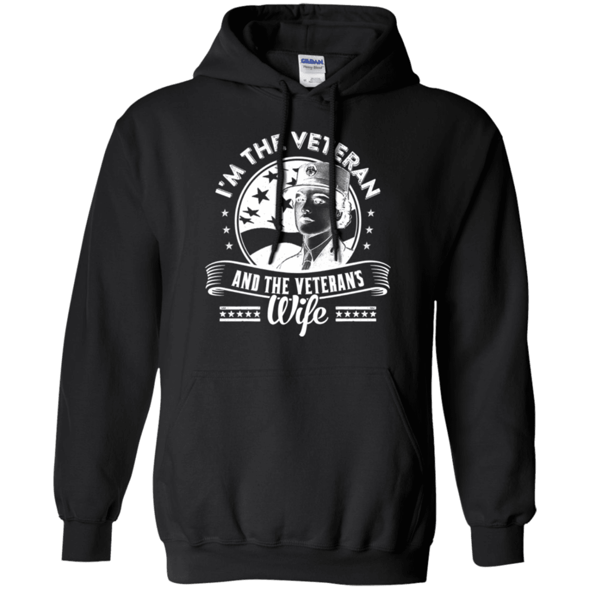 Military T-Shirt "I AM A VETERAN AND A VETERAN'S WIFE"-TShirt-General-Veterans Nation