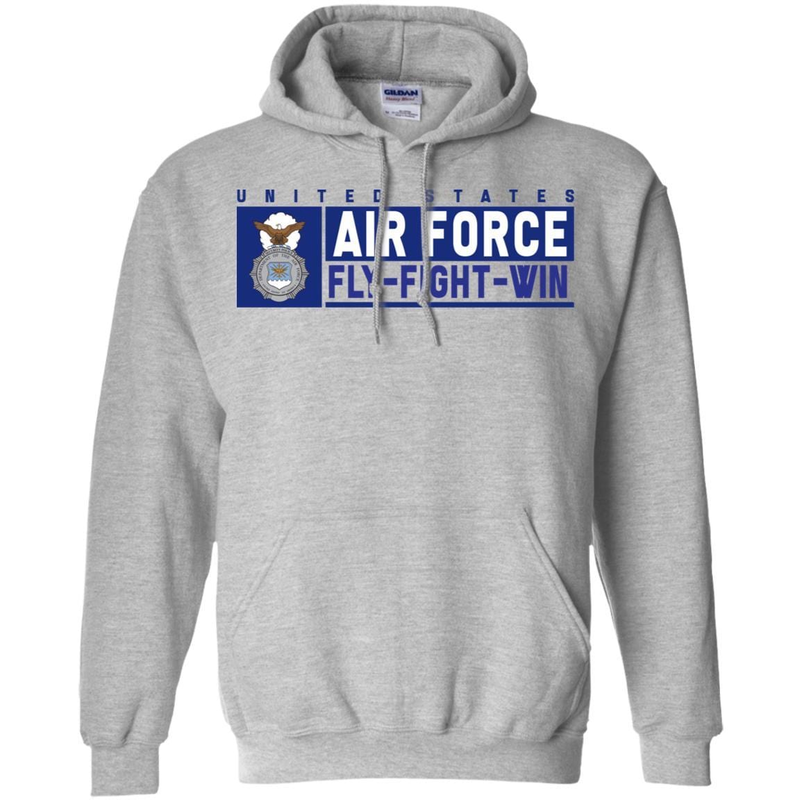 US Air Force Security Police Fly - Fight - Win Long Sleeve - Pullover Hoodie-TShirt-USAF-Veterans Nation