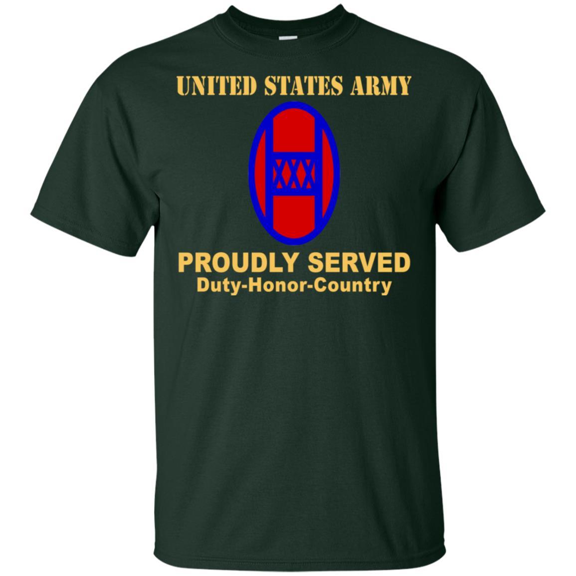 US ARMY 30TH ARMORED BRIGADE COMBAT TEAM - Proudly Served T-Shirt On Front For Men-TShirt-Army-Veterans Nation