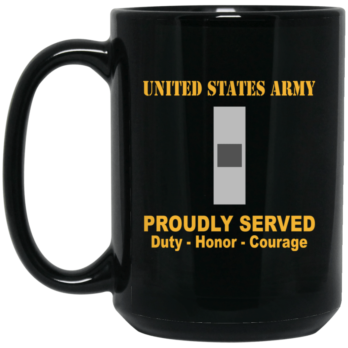 US Army W-1 Warrant Officer 1 W1 WO1 Warrant Officer Ranks Proudly Served Black Mug Black Mug-Mug-Army-Ranks-Veterans Nation