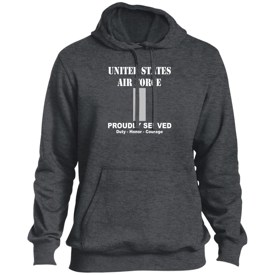 US Air Force O-2 First Lieutenant 1st L O2 Commissioned Officer Ranks T shirt Sport-Tek Tall Pullover Hoodie - T-Shirt-TShirt-USAF-Veterans Nation