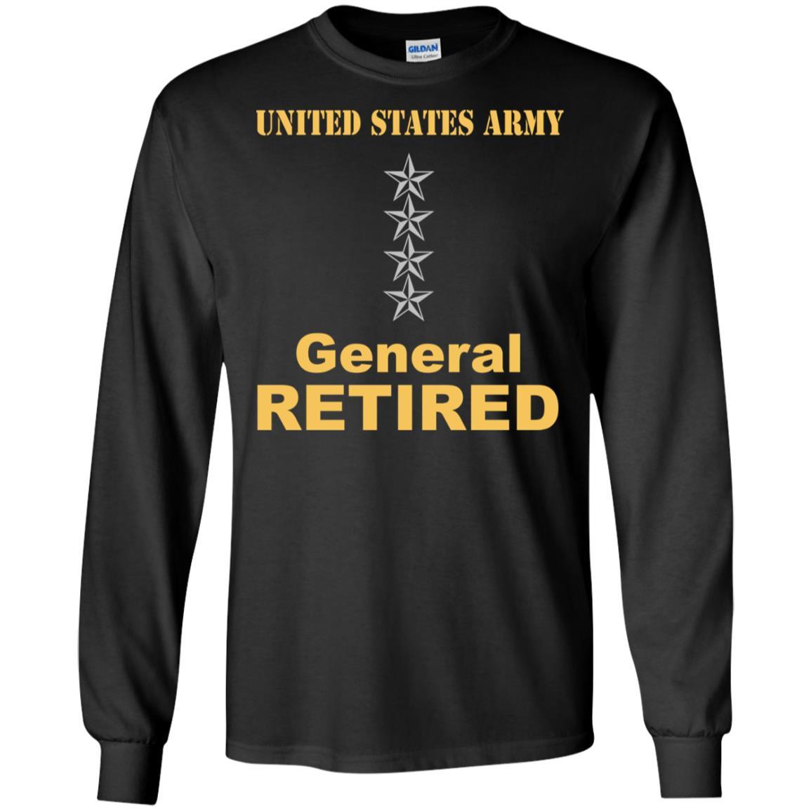 US Army O-10 General O10 GEN General Officer Retired Men T Shirt On Front-TShirt-Army-Veterans Nation