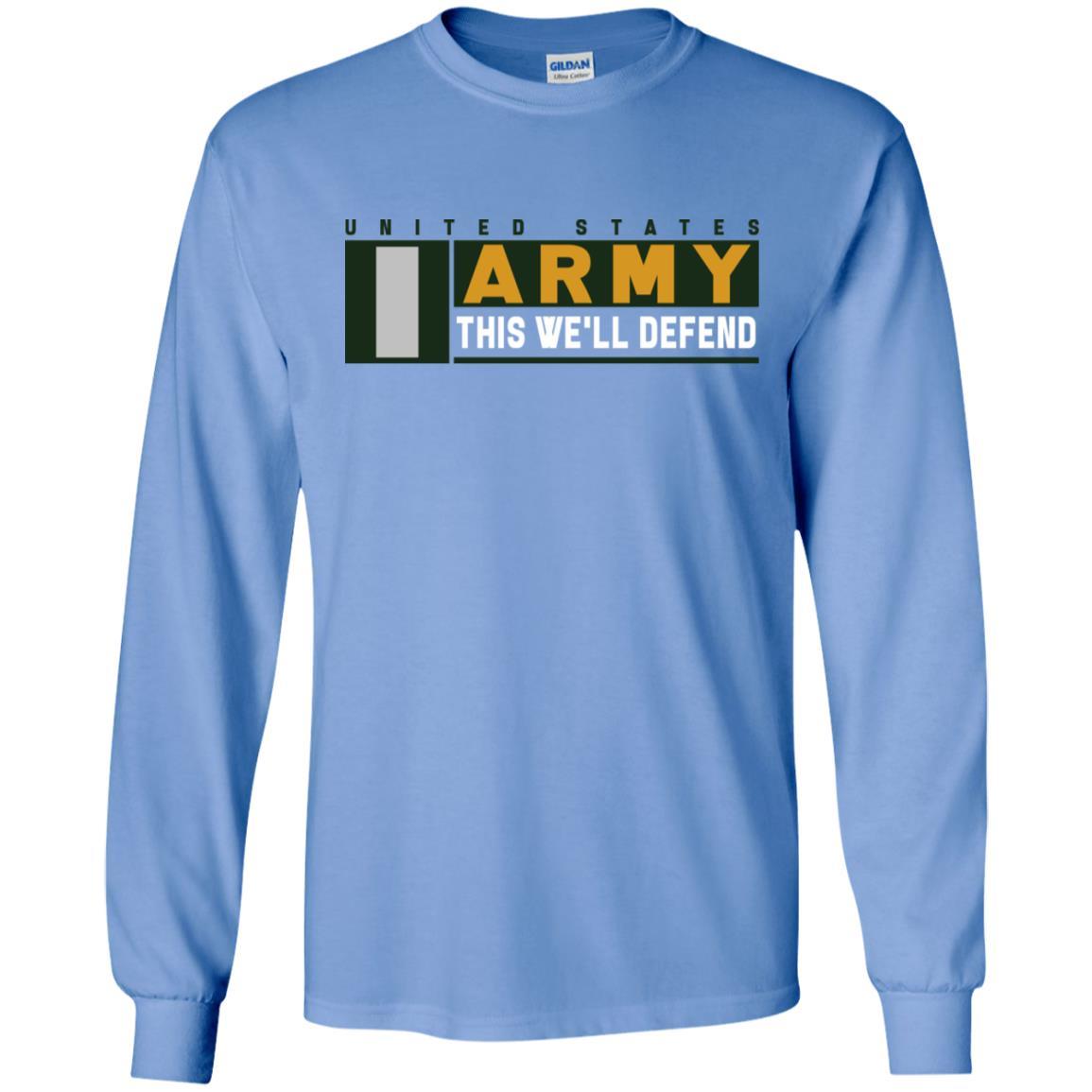 US Army O-2 This We Will Defend Long Sleeve - Pullover Hoodie-TShirt-Army-Veterans Nation