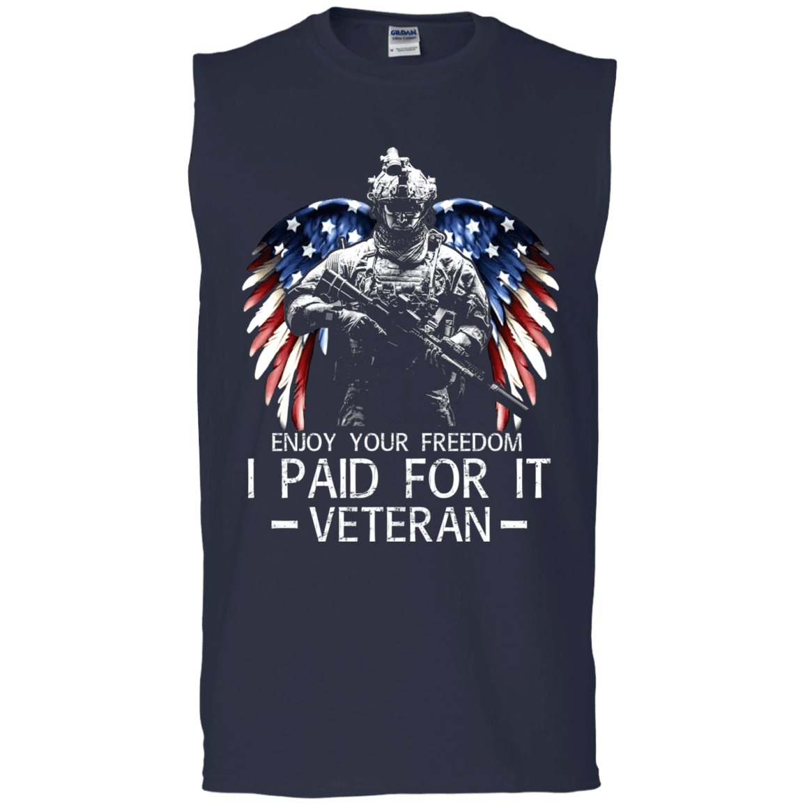 Military T-Shirt "Enjoy your freedom I paid for it Men" Front-TShirt-General-Veterans Nation