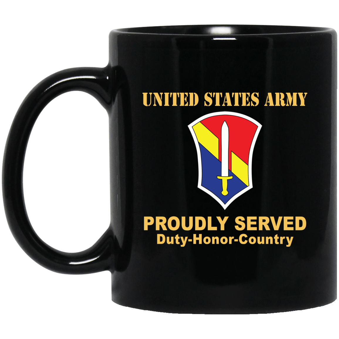 US ARMY 1 FIELD FORCE, VIETNAM- 11 oz - 15 oz Black Mug-Mug-Army-CSIB-Veterans Nation