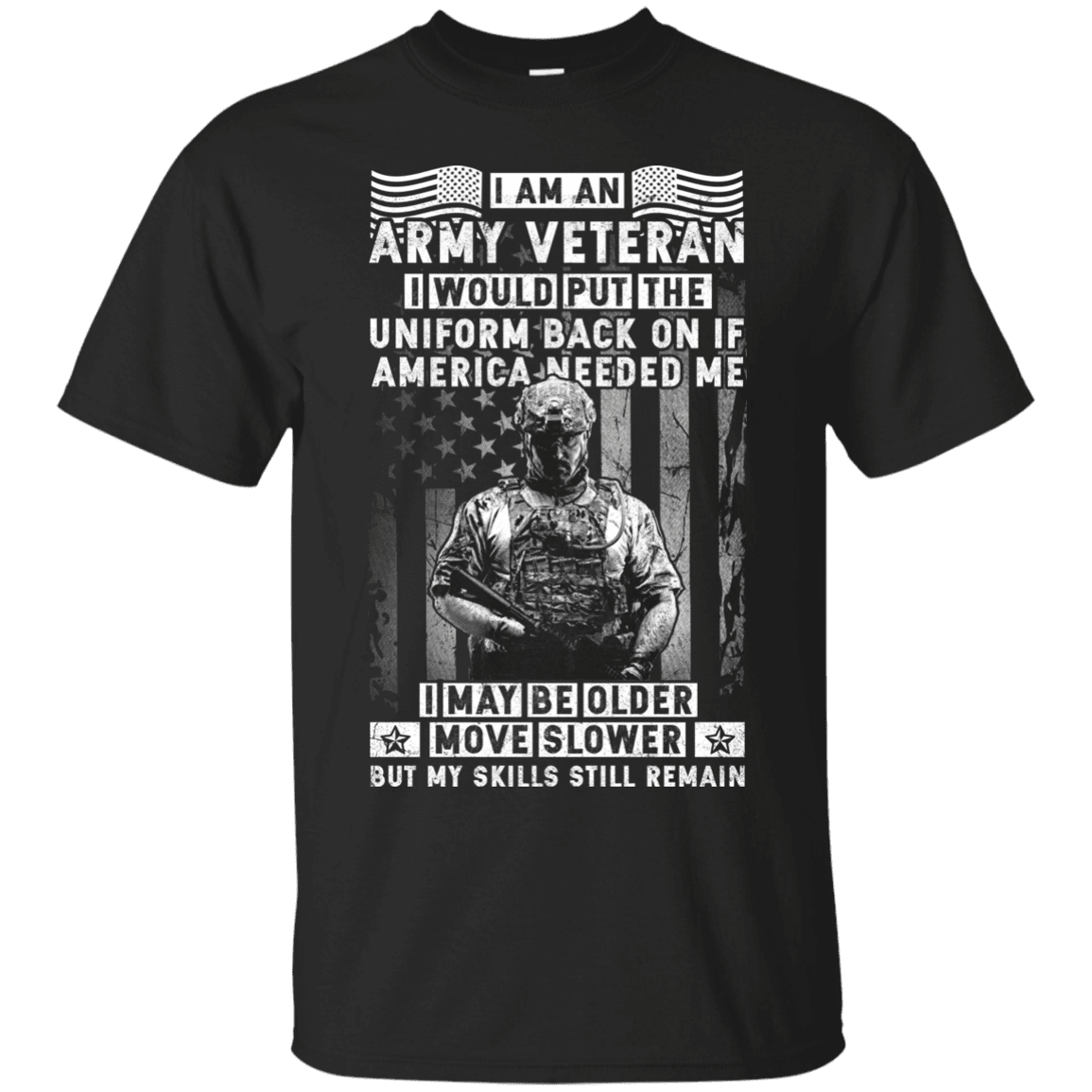 I am an Army Veteran Men Front T Shirt-TShirt-Army-Veterans Nation