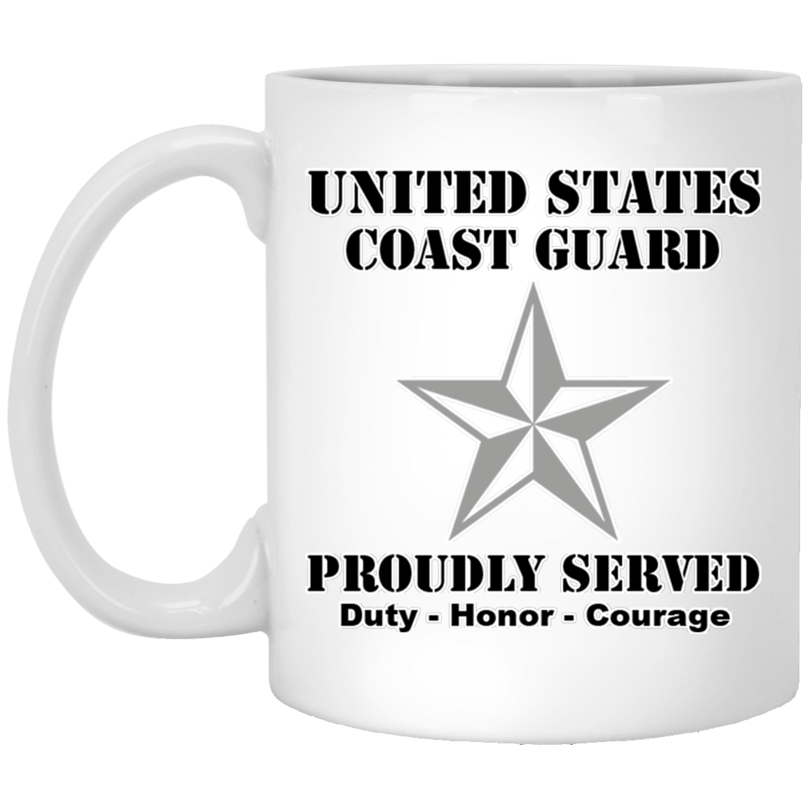 US Coast Guard O-7 Rear Admiral Lower Half O7 DRML Flag Officer Ranks White Coffee Mug - Stainless Travel Mug-Mug-USCG-Officer-Veterans Nation