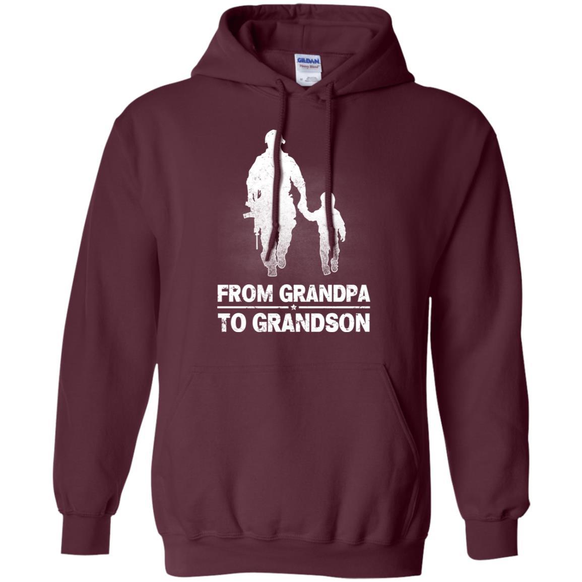 Military T-Shirt "From Grandpa to grandson On" Front-TShirt-General-Veterans Nation