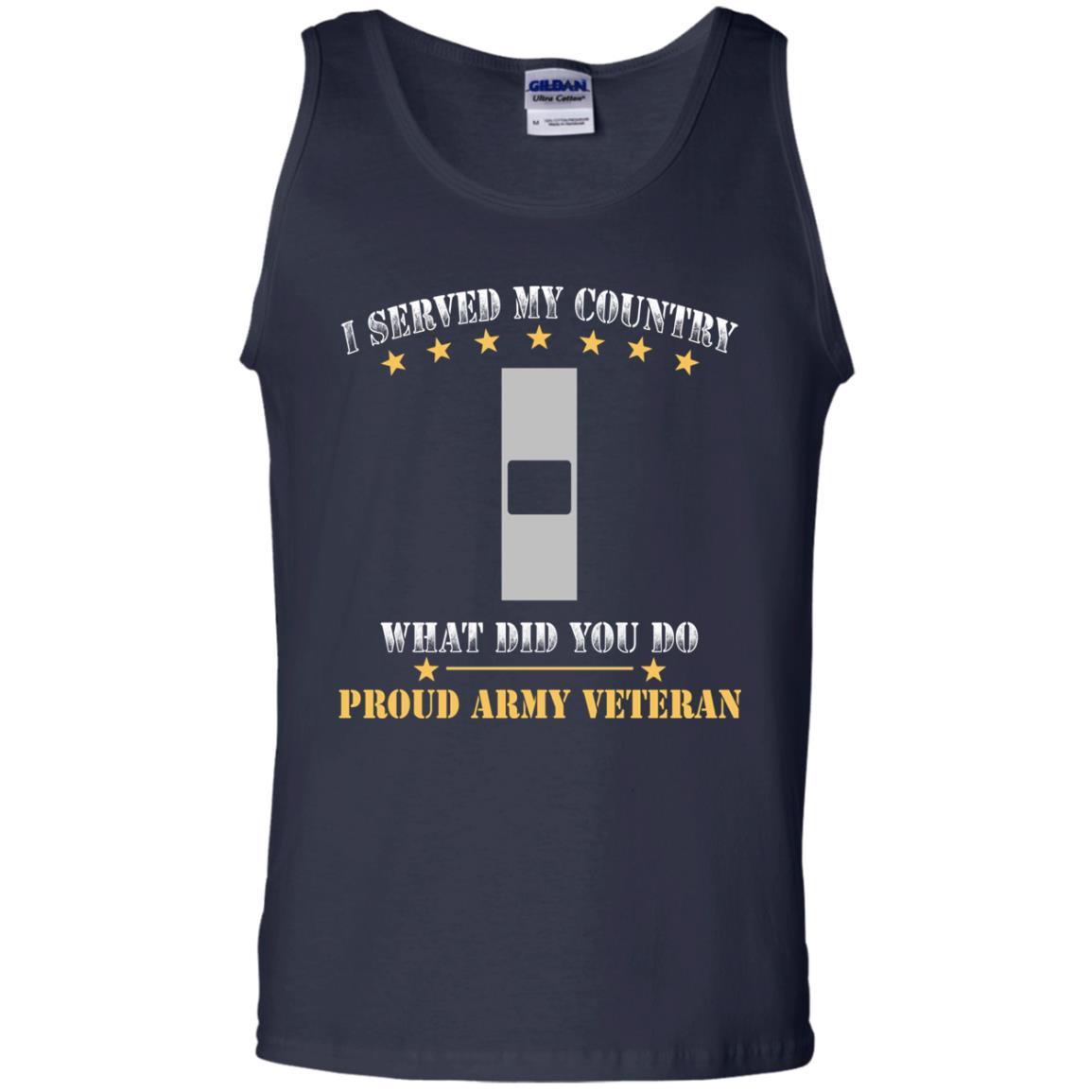 US Army W-1 Warrant Officer 1 W1 WO1 Warrant Officer Ranks Men Front T Shirt - Proud US Army Veteran-TShirt-Army-Veterans Nation