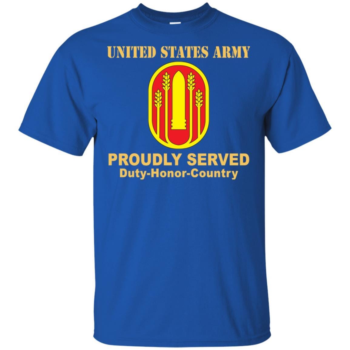 US ARMY 196 MANEUVER ENHANCEMENT BRIGADE- Proudly Served T-Shirt On Front For Men-TShirt-Army-Veterans Nation