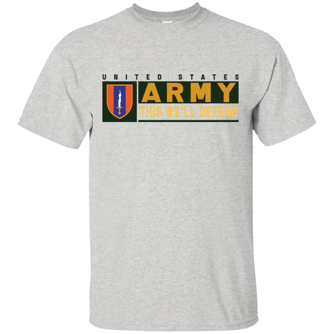 US Army 1ST SIGNAL- This We'll Defend T-Shirt On Front For Men-TShirt-Army-Veterans Nation