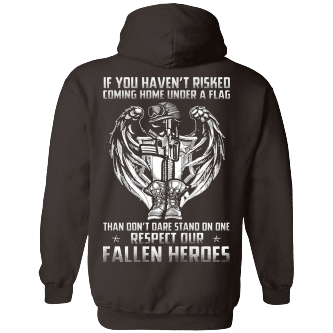 Military T-Shirt "Veteran - Under A Flag Respect Our Fallen Heroes"-TShirt-General-Veterans Nation