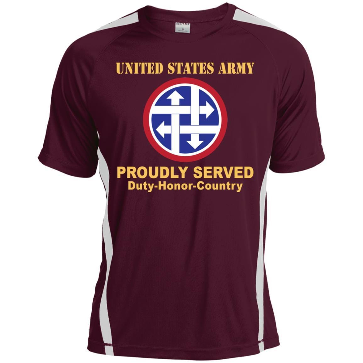 US ARMY 4TH SUSTAINMENT COMMAND- Proudly Served T-Shirt On Front For Men-TShirt-Army-Veterans Nation