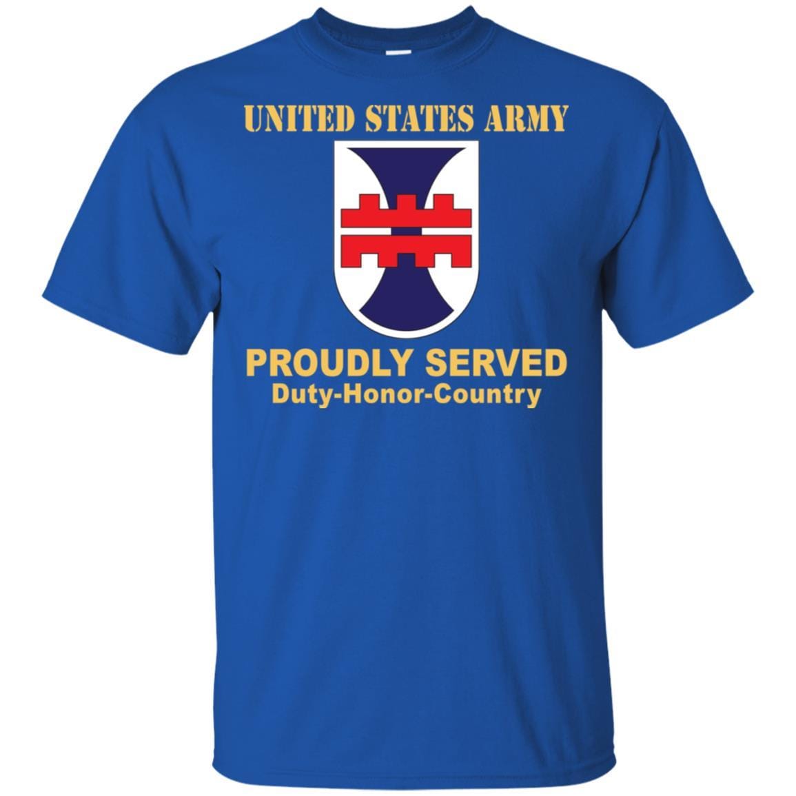 US ARMY 412TH ENGINEER COMMAND- Proudly Served T-Shirt On Front For Men-TShirt-Army-Veterans Nation