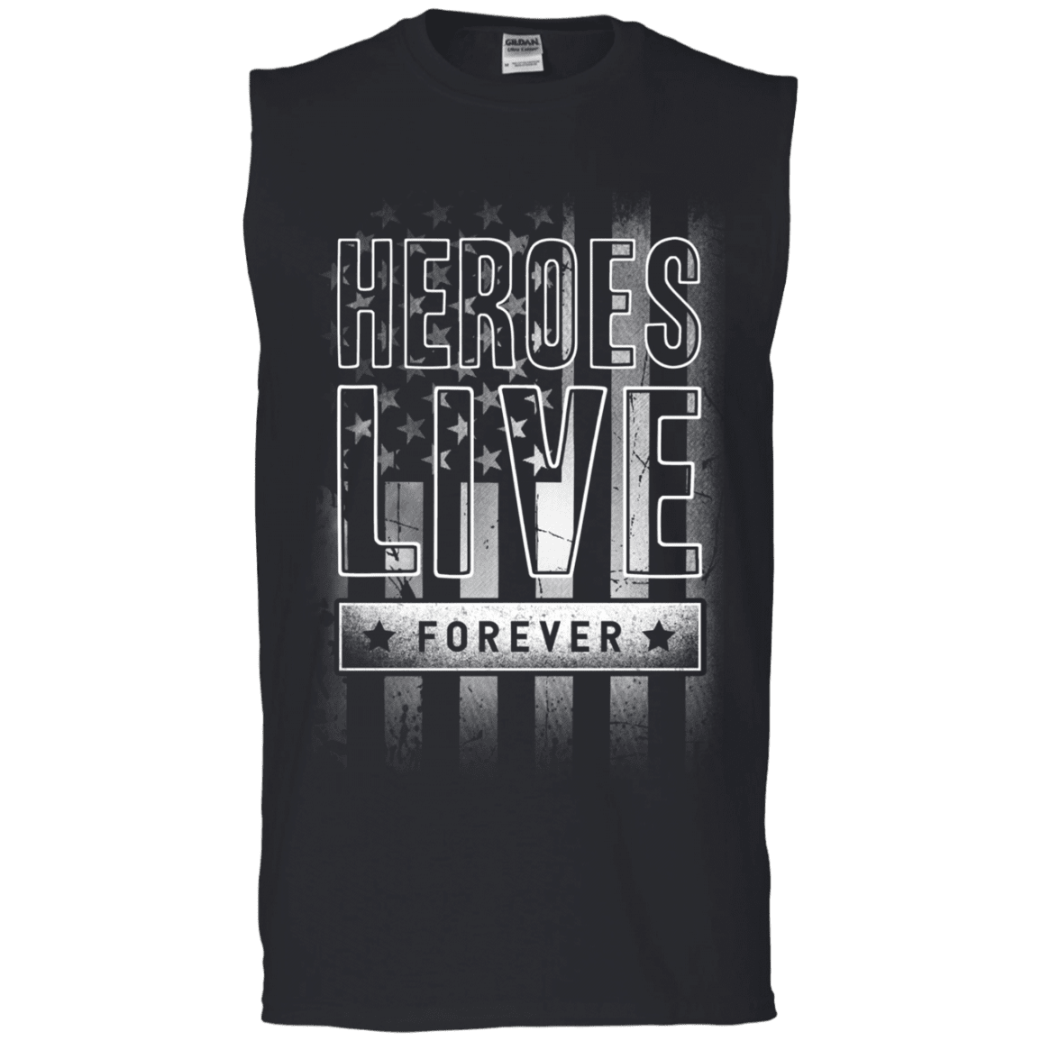 Military T-Shirt "Heroes Live Forever"-TShirt-General-Veterans Nation