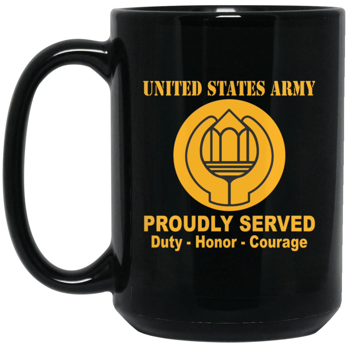 U.S Army Chaplain Assistant Black Mug 11 oz - 15 oz-Mug-Army-Branch-Veterans Nation