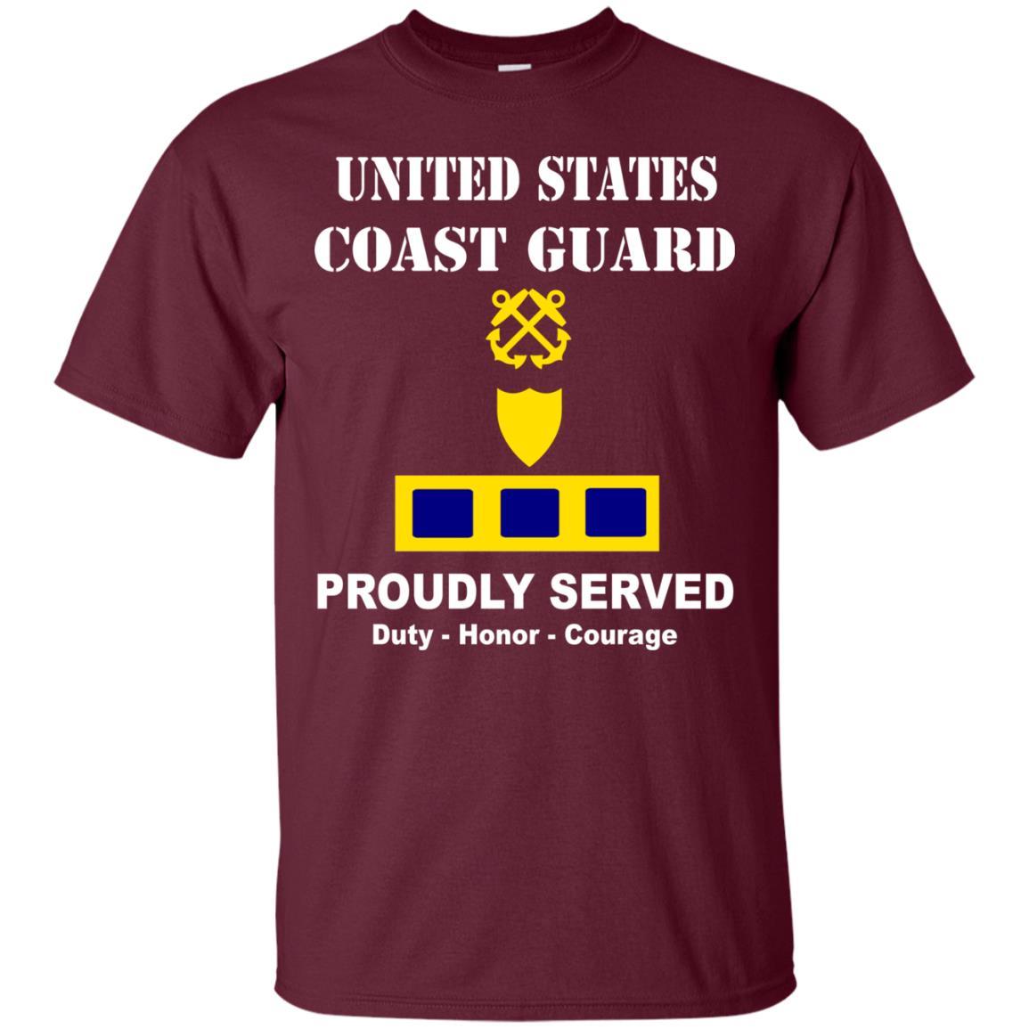 US Coast Guard W-2 Chief Warrant Officer 2 W2 CWO-2 Chief Warrant Officer Men Front USCG T Shirt-TShirt-USCG-Veterans Nation