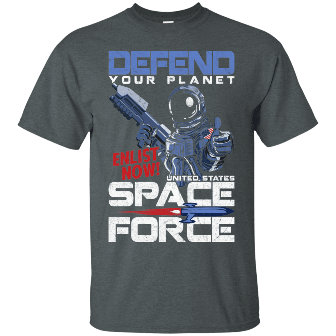 Defend Your Planet Space Force Men Front Tank Top-TShirt-USAF-Veterans Nation