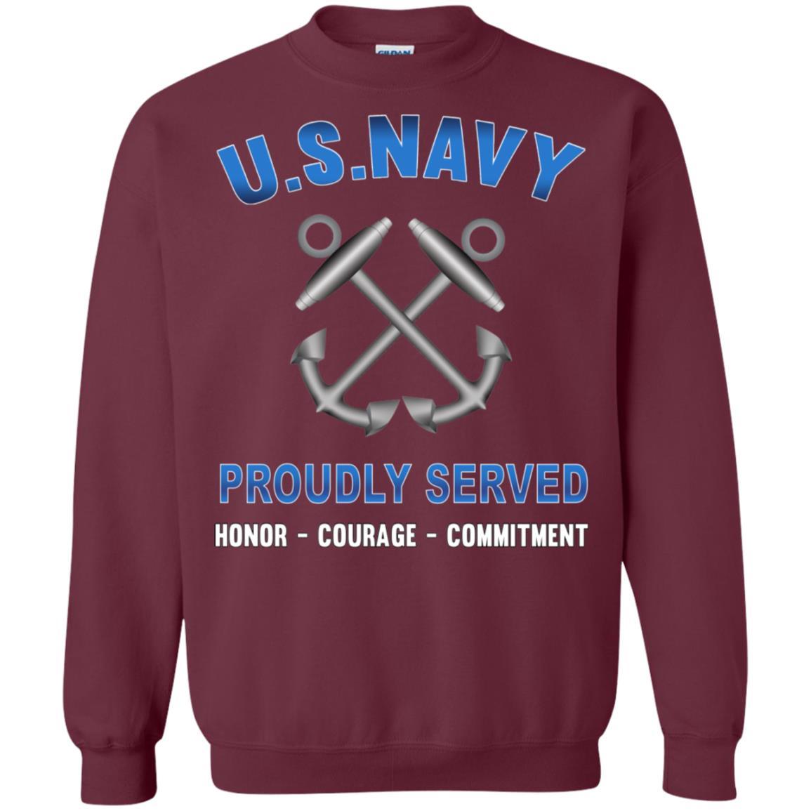U.S Navy Boatswain's Mate Navy BM - Proudly Served T-Shirt For Men On Front-TShirt-Navy-Veterans Nation