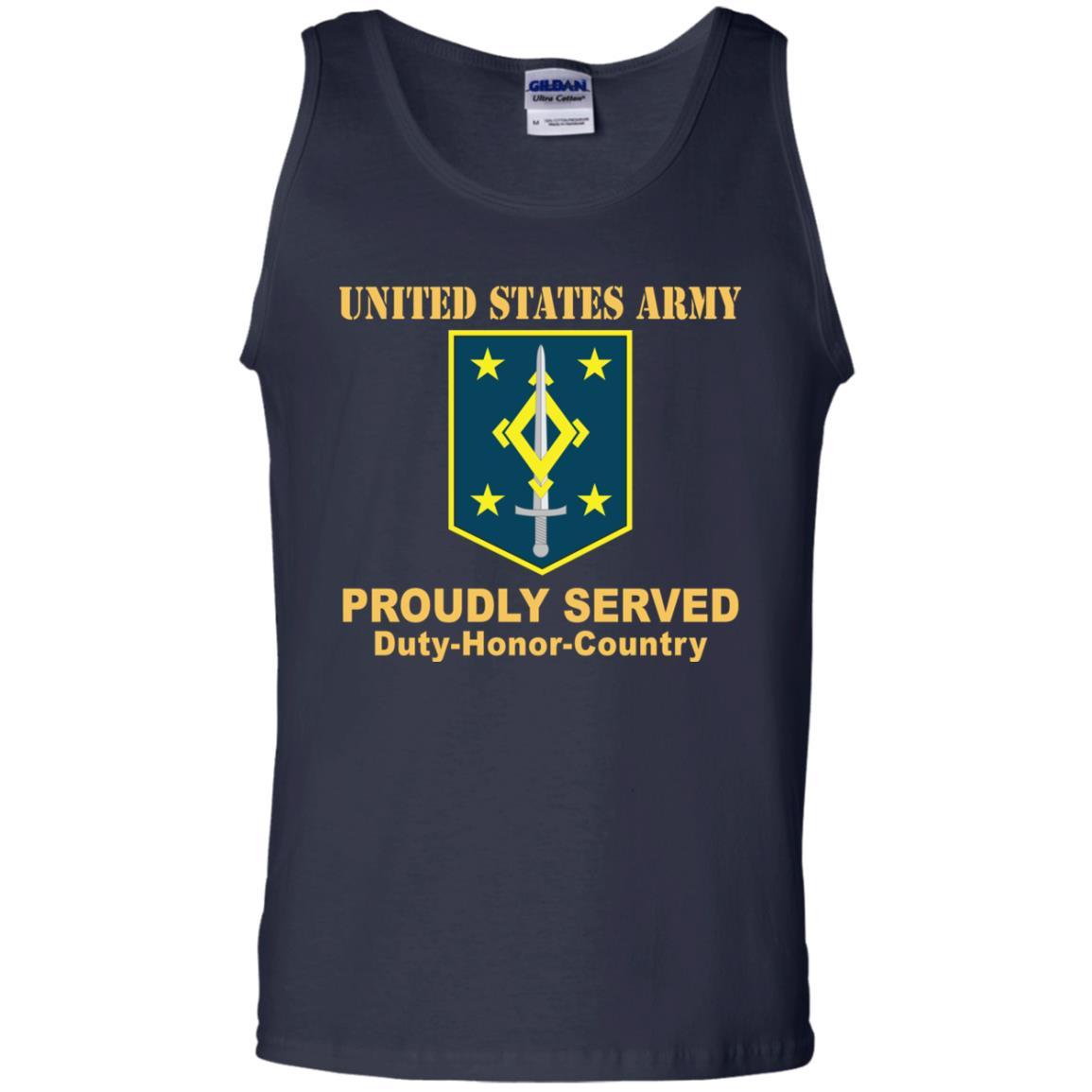 US ARMY 4TH MANEUVER ENHANCEMENT BRIGADE- Proudly Served T-Shirt On Front For Men-TShirt-Army-Veterans Nation