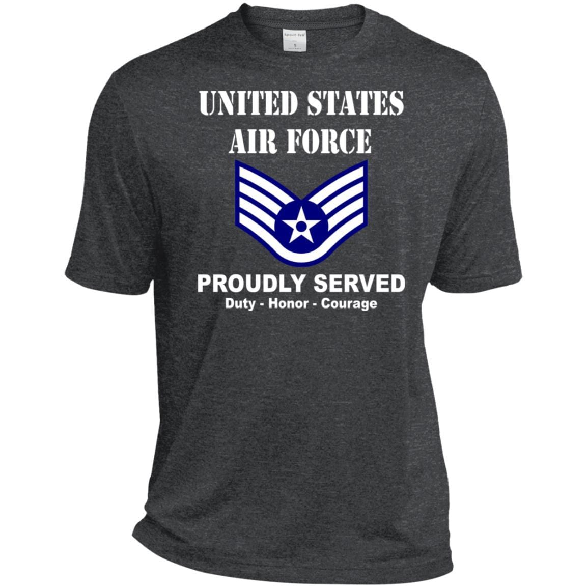 US Air Force E-5 Staff Sergeant SSgt E5 Noncommissioned Officer Ranks T shirt Sport-Tek Tall Pullover Hoodie - T-Shirt-TShirt-USAF-Veterans Nation