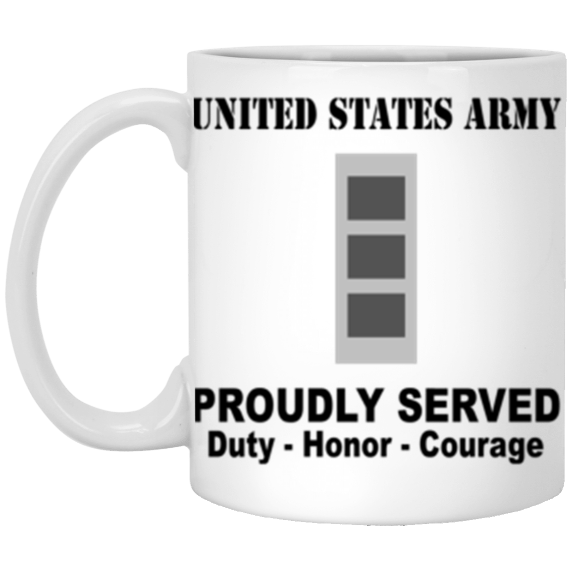 US Army W-3 Chief Warrant Officer 3 W3 CW3 Warrant Officer Ranks Proudly Served Core Values 11 oz. White Mug-Drinkware-Veterans Nation