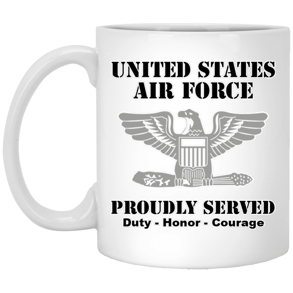 US Air Force O-6 Colonel Col O6 Field Officer Ranks White Coffee Mug