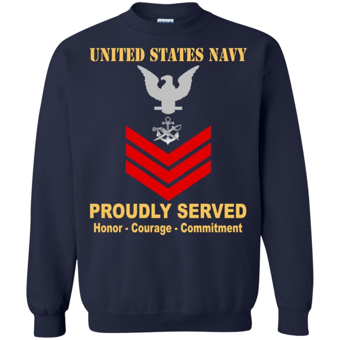 Navy Special Warfare Boat Operator Navy SB E-6 Rating Badges Proudly Served T-Shirt For Men On Front-TShirt-Navy-Veterans Nation