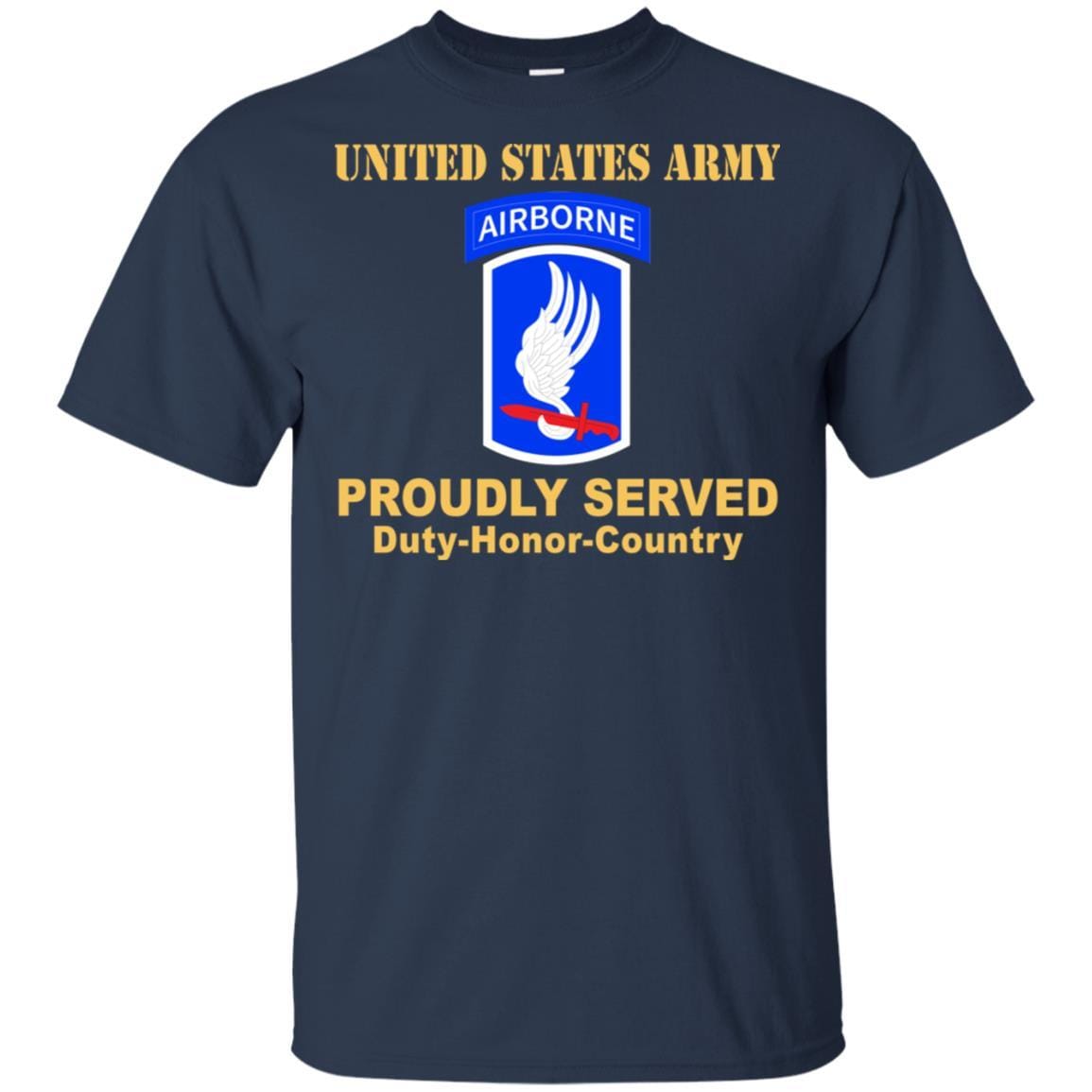 US ARMY 173RD AIRBORNE BRIGADE- Proudly Served T-Shirt On Front For Men-TShirt-Army-Veterans Nation