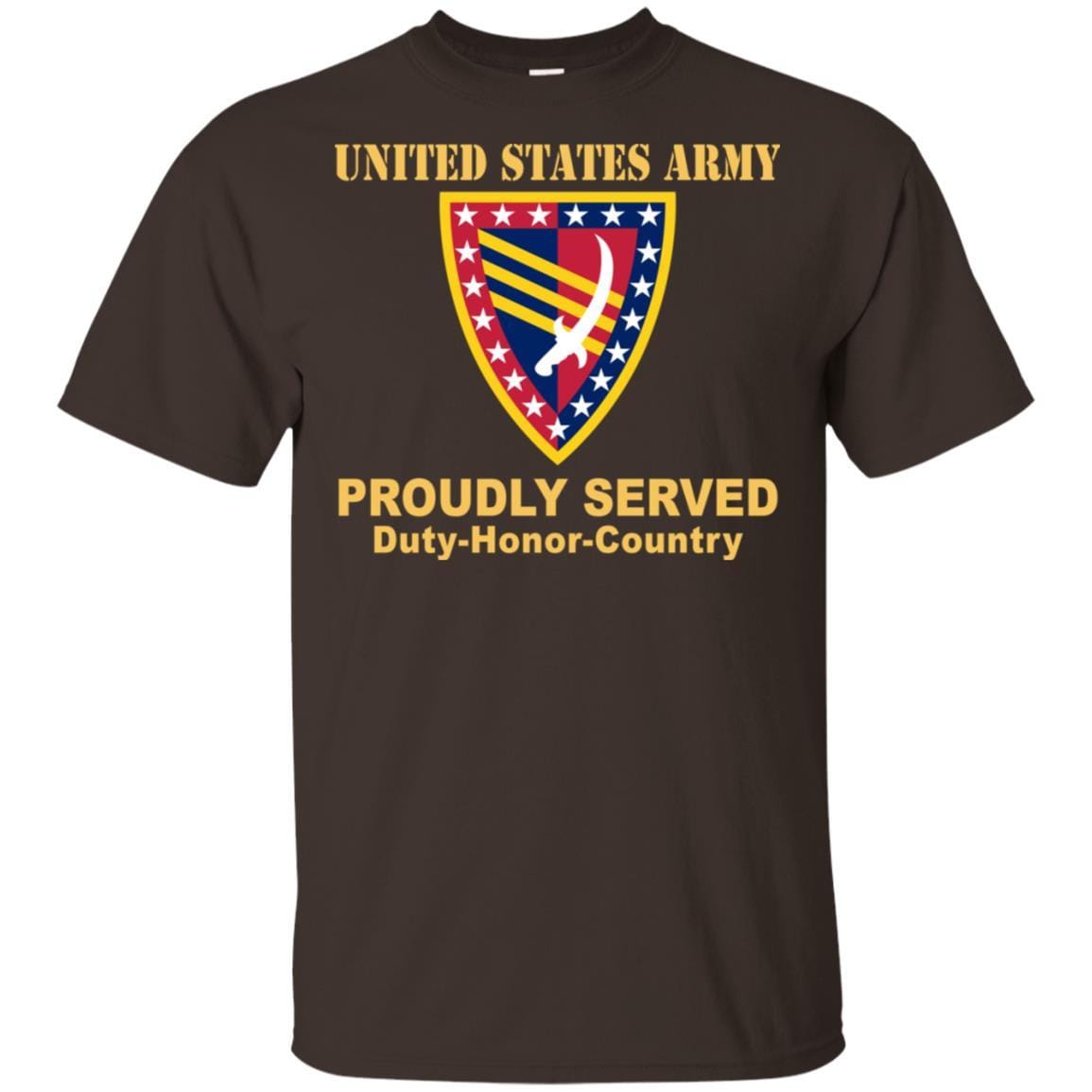 US ARMY 38 SUSTAINMENT BRIGADE - Proudly Served T-Shirt On Front For Men-TShirt-Army-Veterans Nation