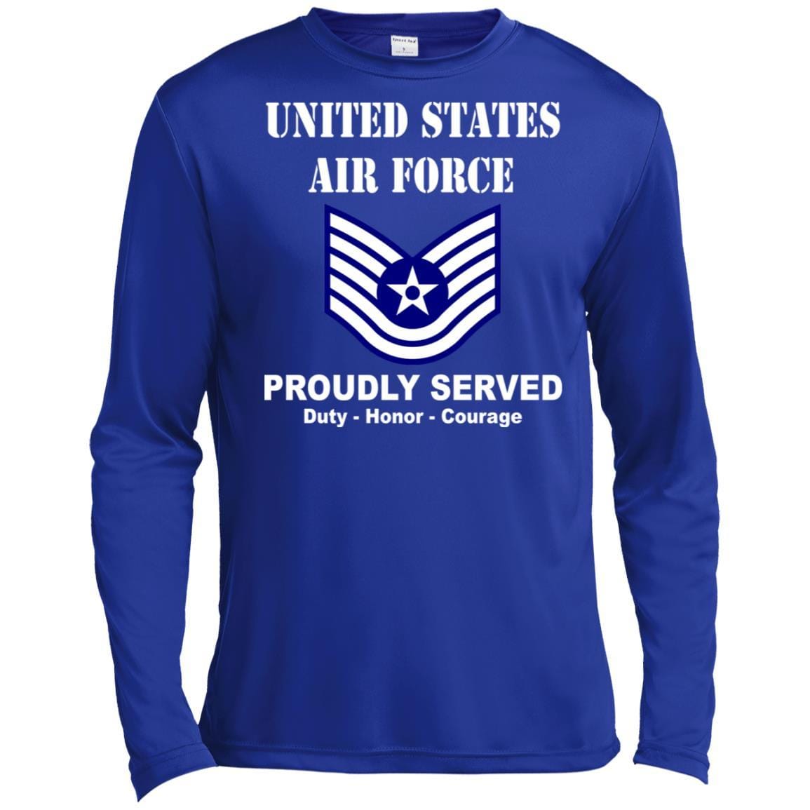 US Air Force E-6 Technical Sergeant TSgt E6 Noncommissioned Officer Ranks T shirt Sport-Tek Tall Pullover Hoodie - T-Shirt-TShirt-USAF-Veterans Nation