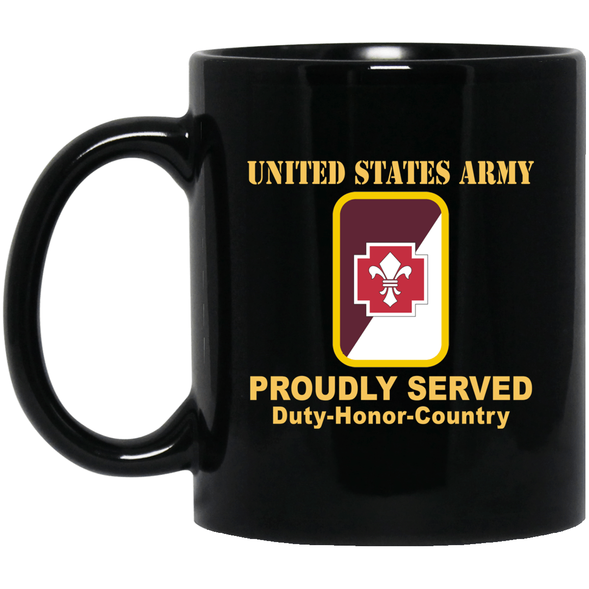 US ARMY 62ND MEDICAL BRIGADE CSIB - 11 oz - 15 oz Black Mug-Mug-Army-CSIB-Veterans Nation