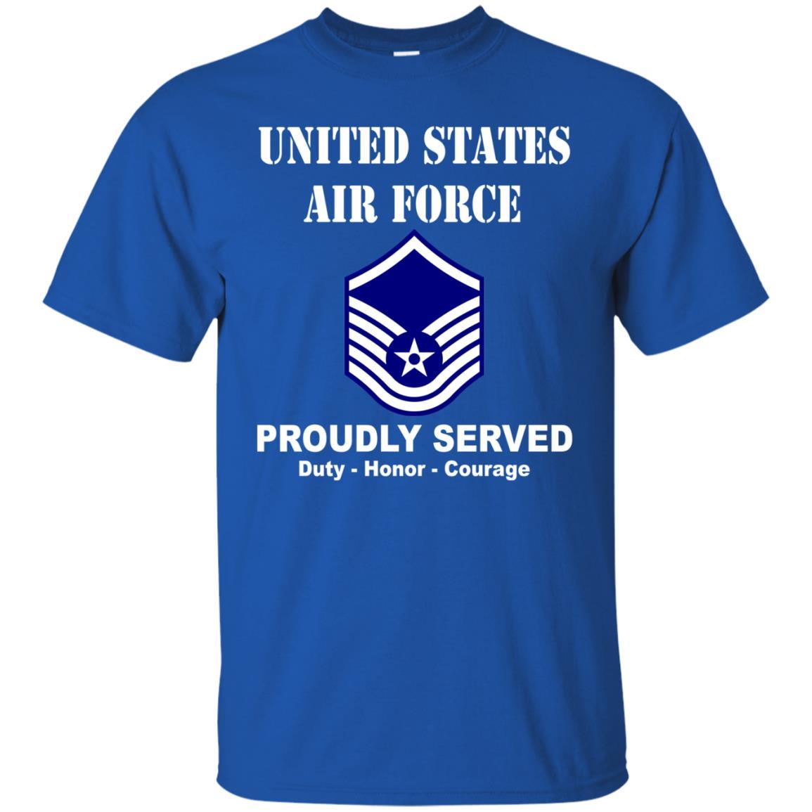 US Air Force E-7 Master Sergeant MSgt E7 Noncommissioned Officer Ranks Men Front T Shirt For Air Force-TShirt-USAF-Veterans Nation