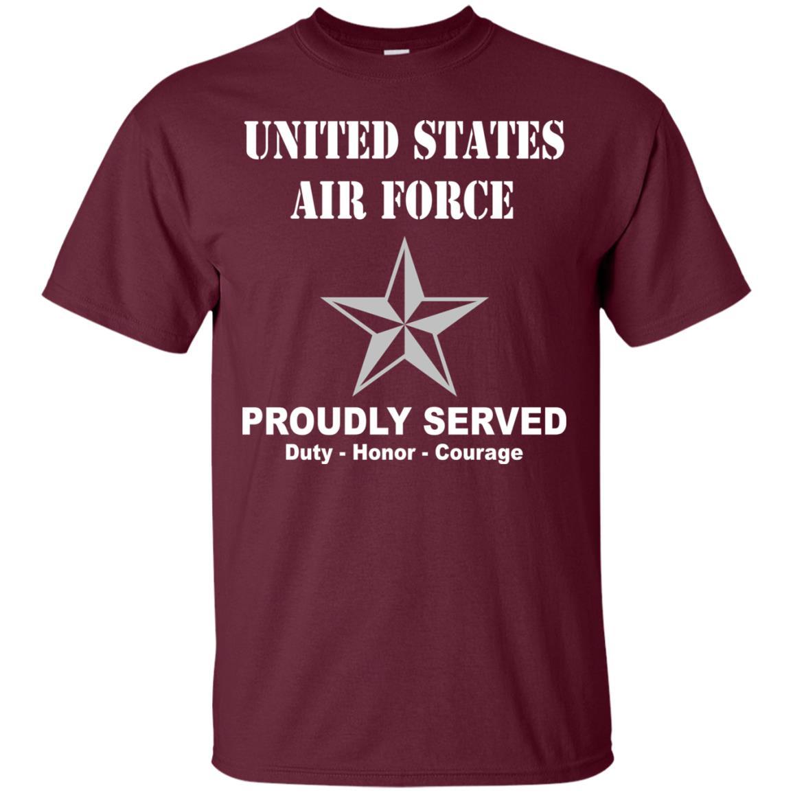 US Air Force O-7 Brigadier General Brig O7 General Officer Ranks Men Front T Shirt For Air Force-TShirt-USAF-Veterans Nation