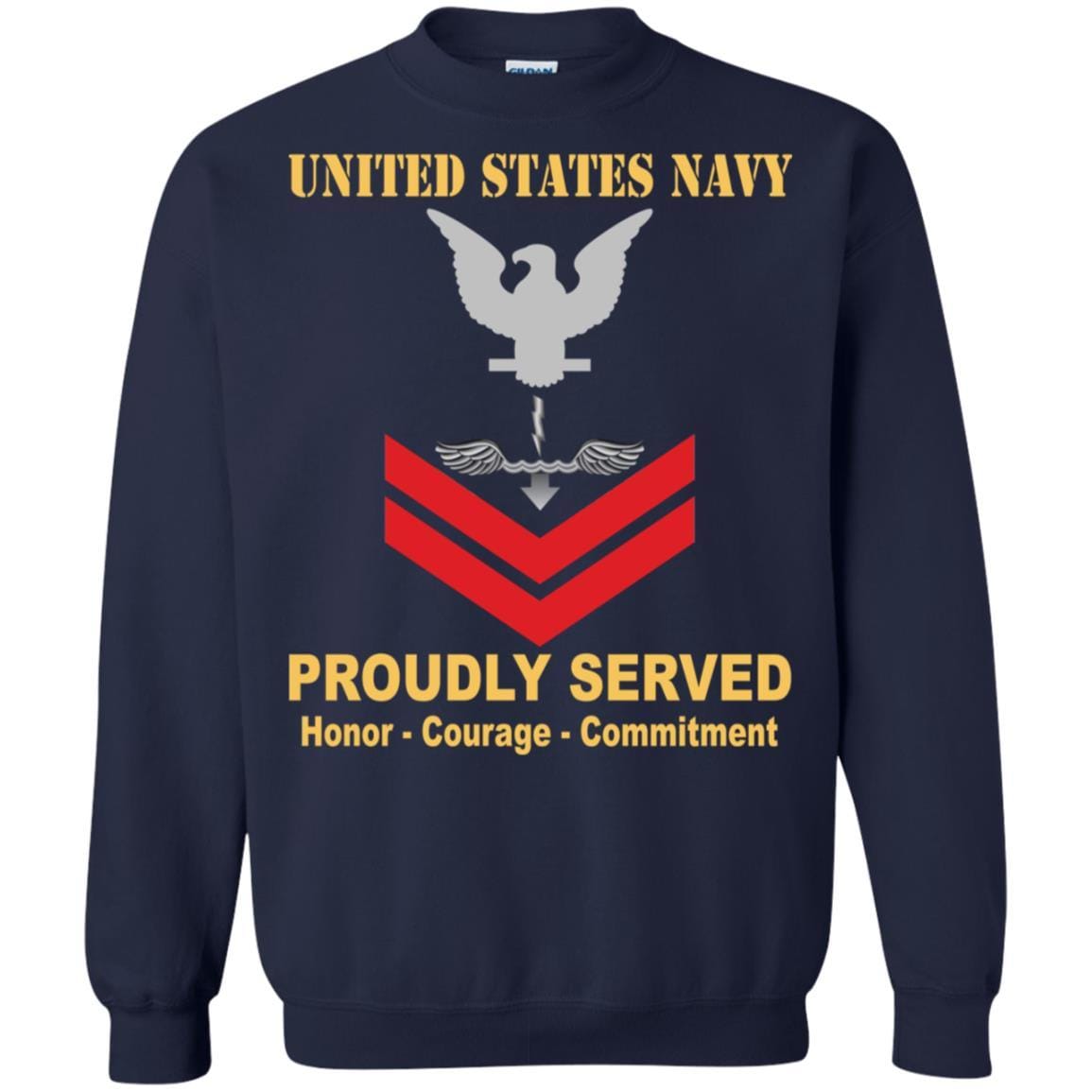 Navy Antisubmarine Warfare Technician Navy AX E-5 Rating Badges Proudly Served T-Shirt For Men On Front-TShirt-Navy-Veterans Nation