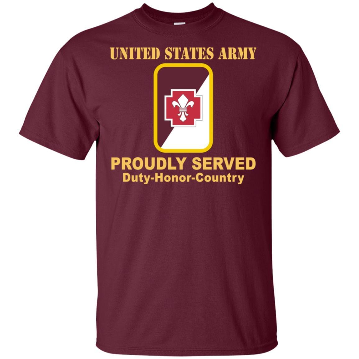 US ARMY 62ND MEDICAL BRIGADE CSIB - Proudly Served T-Shirt On Front For Men-TShirt-Army-Veterans Nation