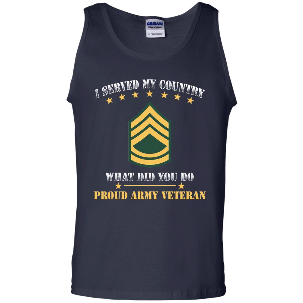 US Army E-7 Sergeant First Class E7 SFC Noncommissioned Officer Ranks Men Front T Shirt - Proud US Army Veteran-TShirt-Army-Veterans Nation