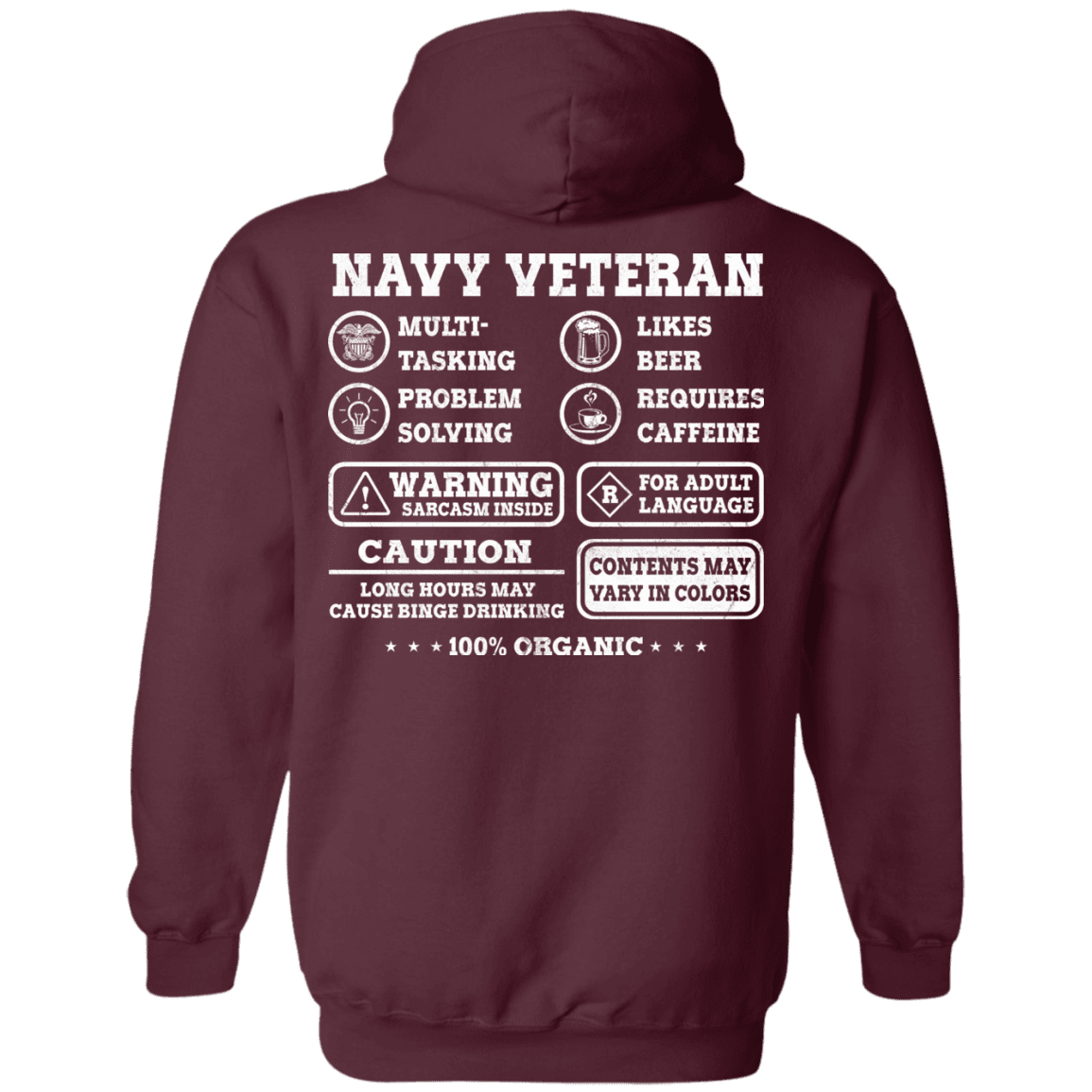 Navy Veteran Multitasking Sarcasm Men Back T Shirts-TShirt-Navy-Veterans Nation