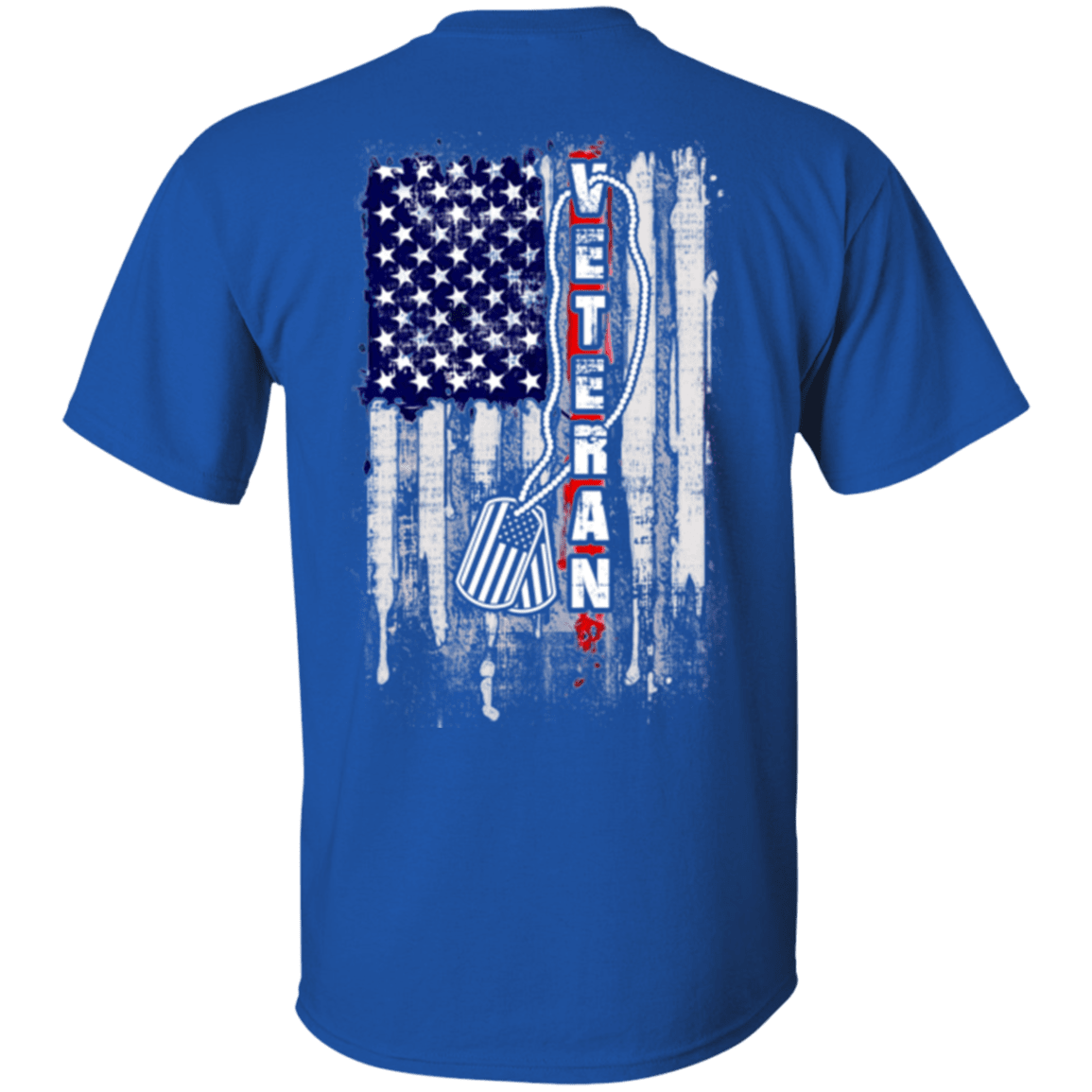 Military T-Shirt "Veteran America Flag"-TShirt-General-Veterans Nation