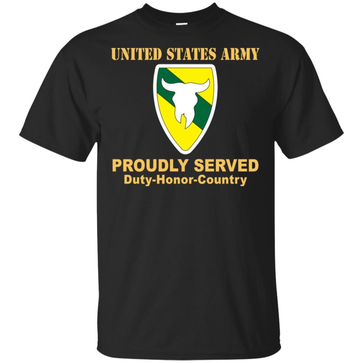 US ARMY 163 ARMORED BRIGADE- Proudly Served T-Shirt On Front For Men-TShirt-Army-Veterans Nation