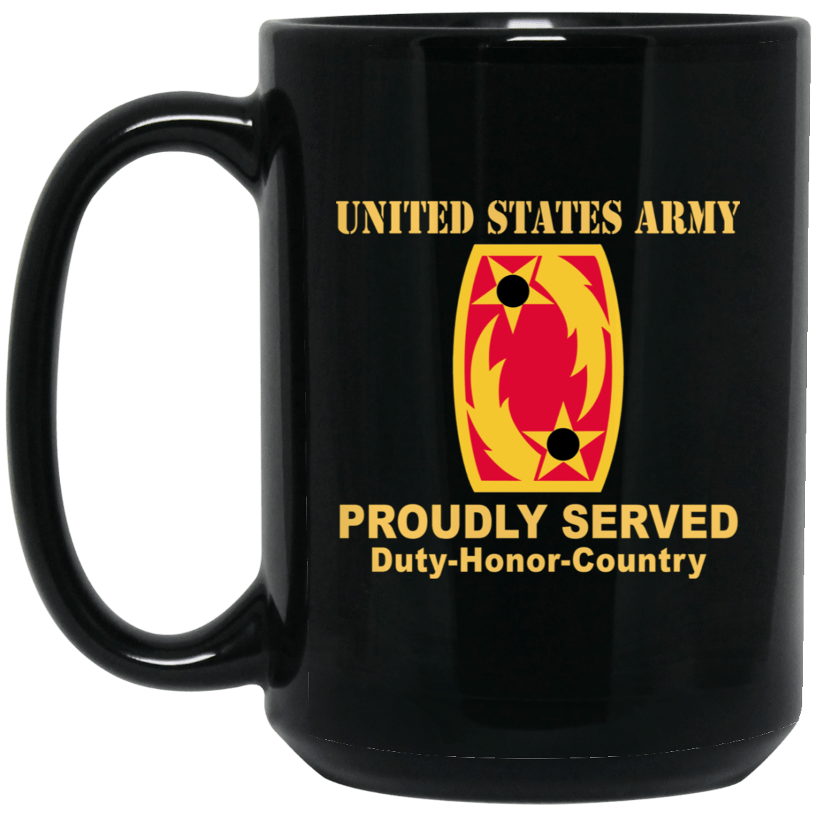 US ARMY 69TH AIR DEFENSE ARTILLERY - 11 oz - 15 oz Black Mug-Mug-Army-CSIB-Veterans Nation