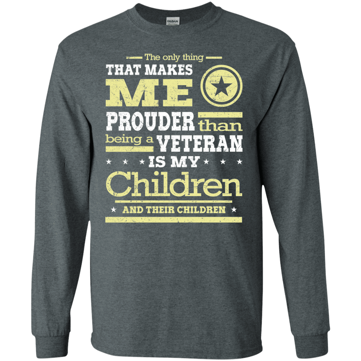 Military T-Shirt "Proud Children's Vetereran Mom" Front-TShirt-General-Veterans Nation