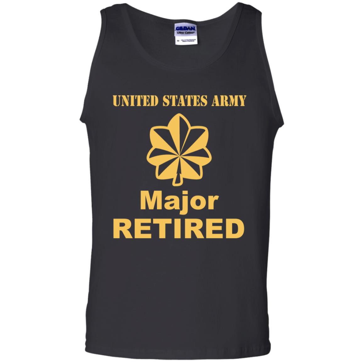 US Army O-4 Major O4 MAJ Field Officer Ranks Retired Men T Shirt On Front-TShirt-Army-Veterans Nation