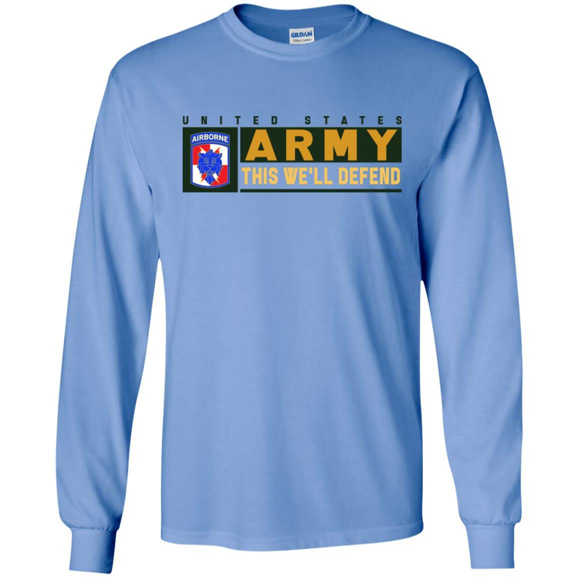 US Army 35TH SIGNAL BRIGADE W AIRBORNE TAB- This We'll Defend T-Shirt On Front For Men-TShirt-Army-Veterans Nation