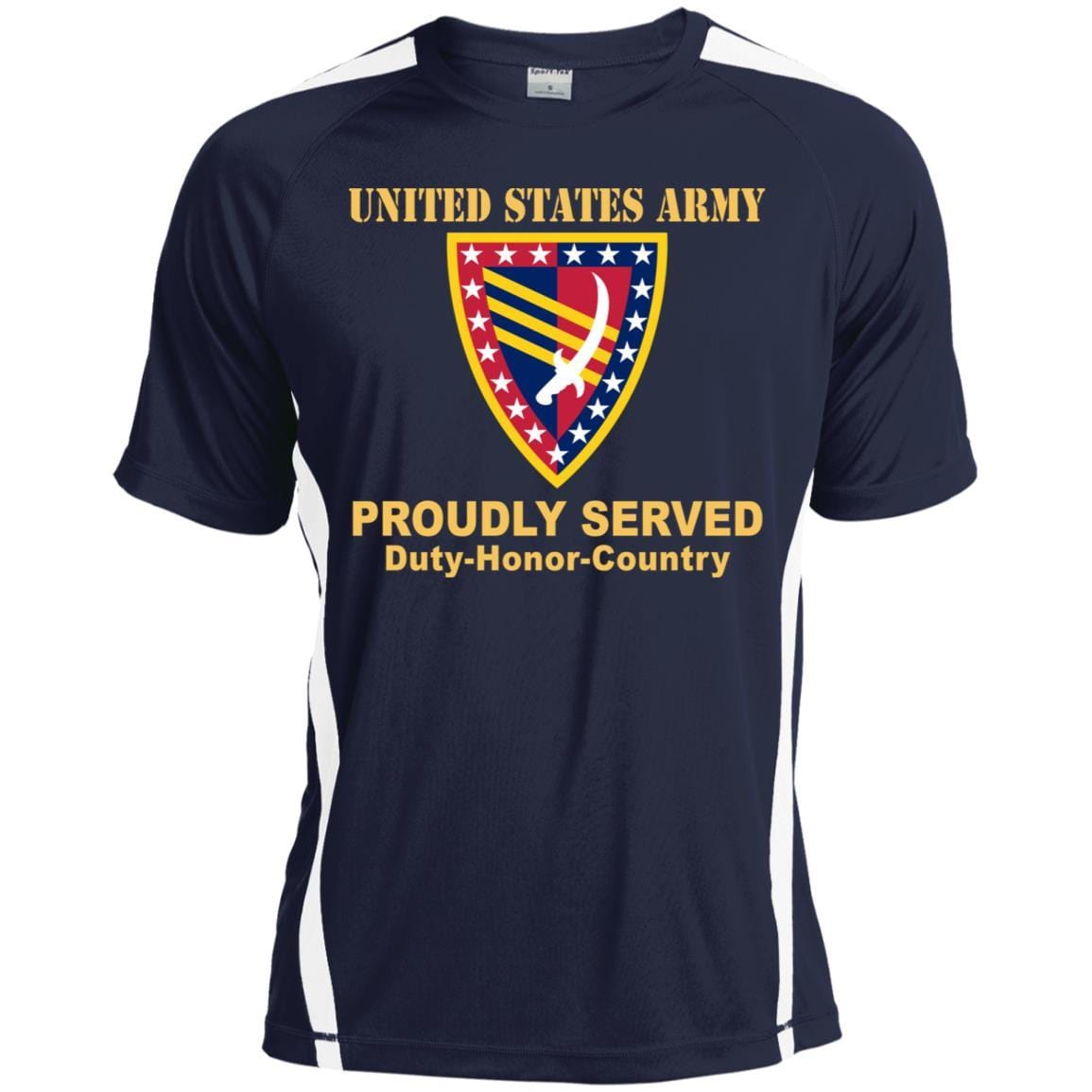 US ARMY 38 SUSTAINMENT BRIGADE - Proudly Served T-Shirt On Front For Men-TShirt-Army-Veterans Nation