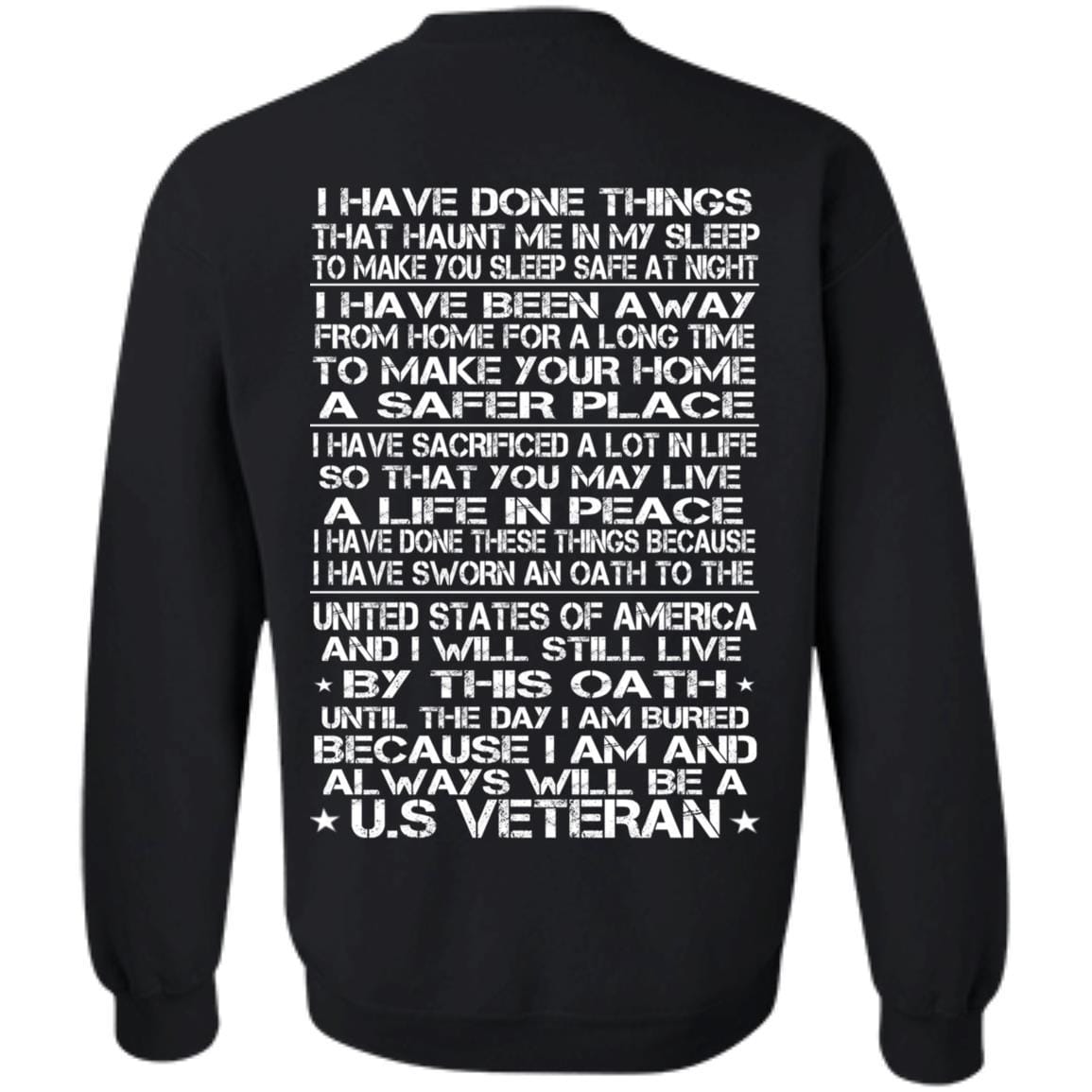 Always US Vet Crewneck Pullover Sweatshirt 8 oz.-Sweatshirts-Veterans Nation