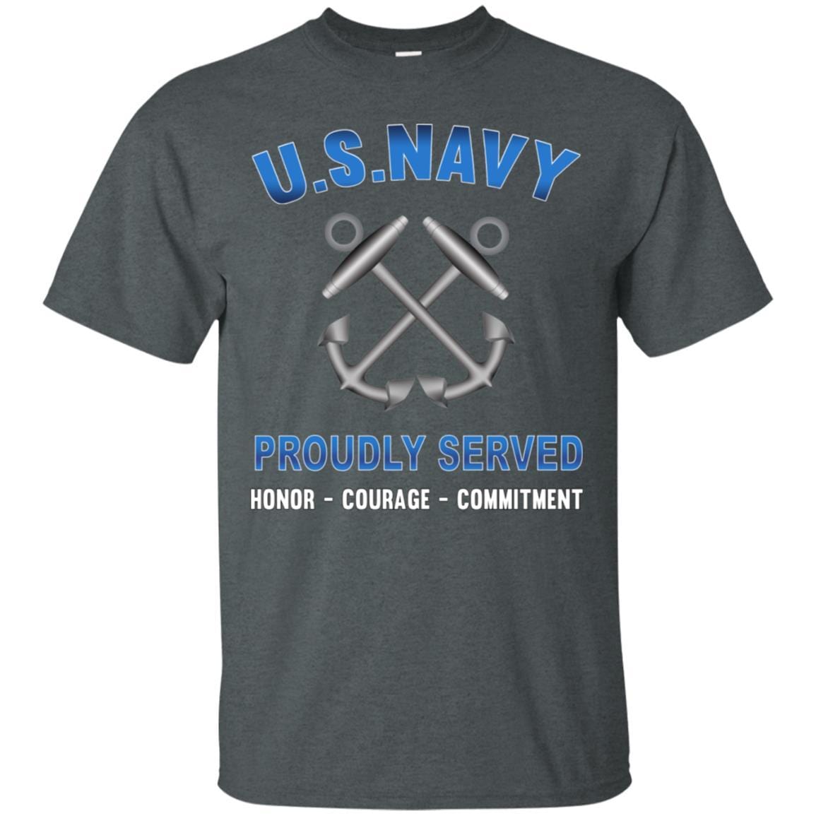 U.S Navy Boatswain's Mate Navy BM - Proudly Served T-Shirt For Men On Front-TShirt-Navy-Veterans Nation