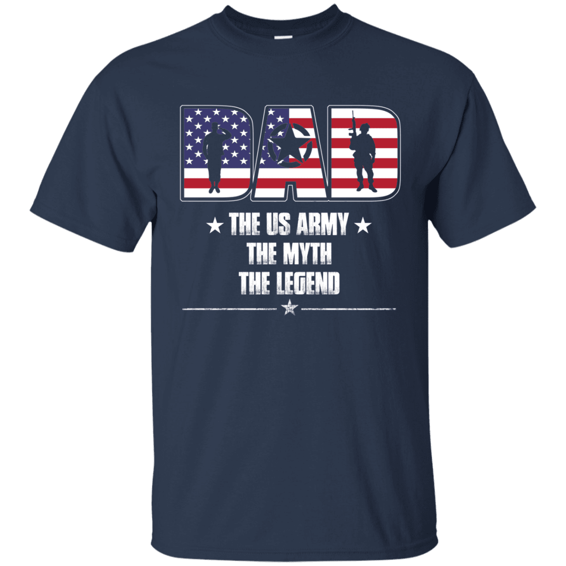 US Army Legend Dad Front T Shirts-TShirt-Army-Veterans Nation