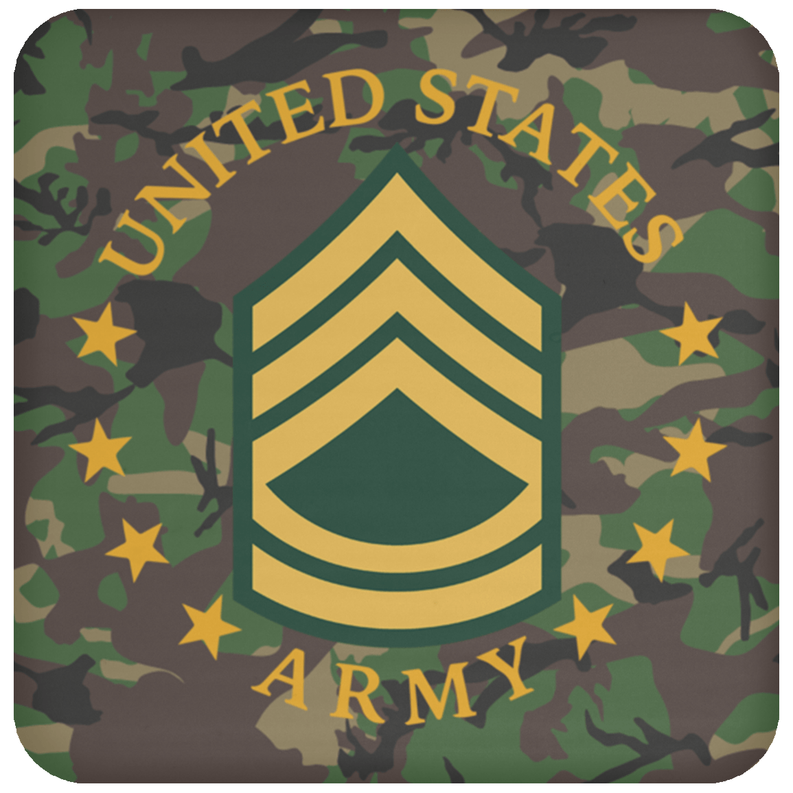 US Army E-7 Sergeant First Class E7 SFC Noncommissioned Officer Coaster-Coaster-Army-Ranks-Veterans Nation